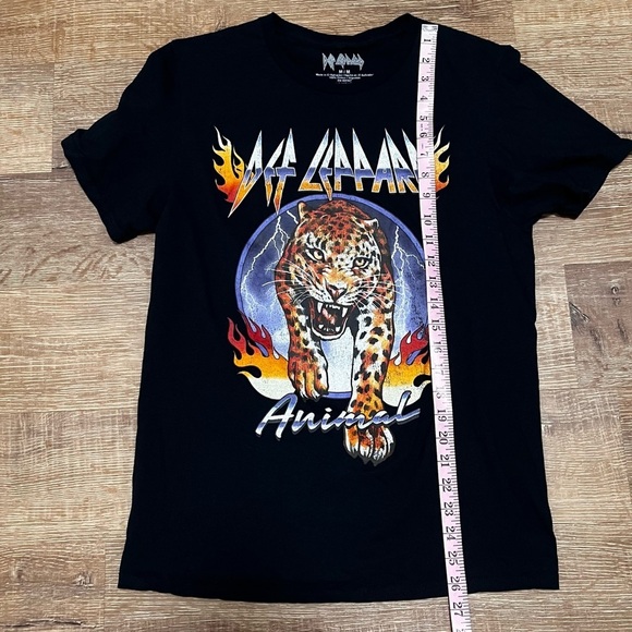 DEF LEPPARD Animal Black Cotton T Shirt Size Medium - Picture 5 of 5